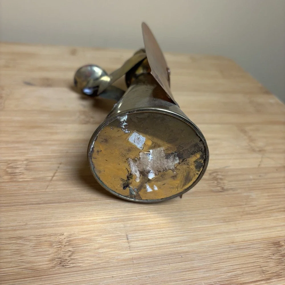 Vintage‎ Brass Copper Angel Holiday Candle Holders 6.5